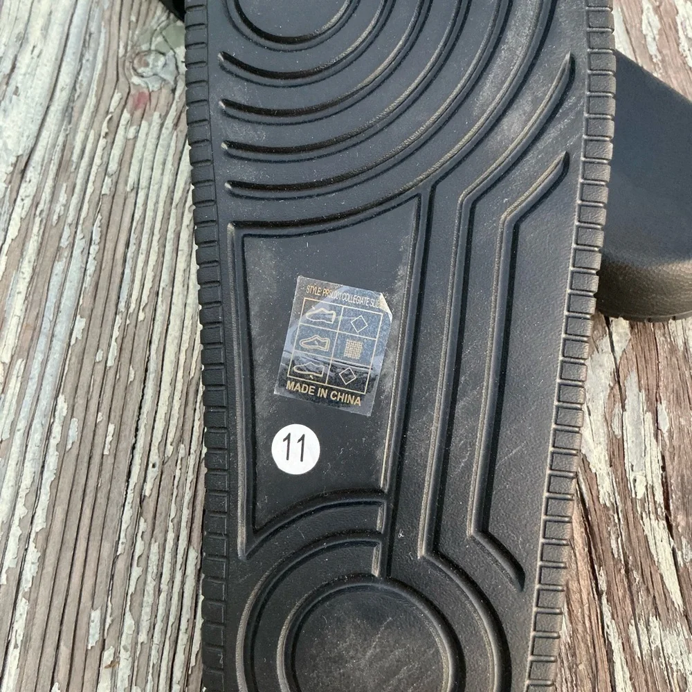 Primitive Men Black Slide Sandals Flip Flops Size 11